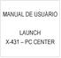 MANUAL DE USUÁRIO LAUNCH X-431 PC CENTER