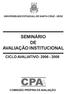 SEMINÁRIO DE AVALIAÇÃO INSTITUCIONAL