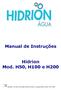 Manual de Instruções Hidrion Mod. H50, H100 e H200