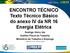 ENCONTRO TÉCNICO Texto Técnico Básico do anexo IV da NR 16 Energia Elétrica