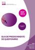 GUIA DO QUESTIONÁRIO RAF - 2013 INSTRUÇÕES PARA UMA CORRETA UTILIZAÇÃO DO QUESTIONÁRIO... 2