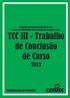 TCC III - Trabalho de Conclusão de Curso