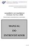 Situação dos migrantes e seus descendentes directos no mercado de trabalho MANUAL ENTREVISTADOR