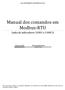 Manual dos comandos em Modbus-RTU