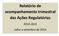 Relatório de acompanhamento trimestral das Ações Regulatórias. 2014-2015 Julho a setembro de 2014