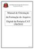 Manual de Orientação da Formação do Arquivo Digital da Portaria CAT 156/2010