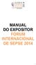 MANUAL DO EXPOSITOR FÓRUM INTERNACIONAL DE SEPSE 2014