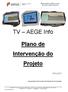 TV AEGE Info. Plano de Intervenção do Projeto