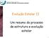 Evolução Estelar II. Um resumo do processo de estrutura e evolução estelar