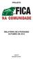 PROJETO RELATÓRIO DE ATIVIDADES OUTUBRO DE 2014. Goiás-GO Novembro de 2014.