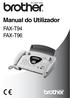 Manual do Utilizador FAX-T94 FAX-T96