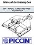 Manual de Instruções RP - RPCO 1300/1500/1700 ROÇADEIRA PICCIN