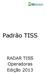 Padrão TISS RADAR TISS Operadoras Edição 2013