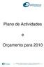 Plano de Actividades para 2010