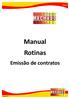 Página 1. Manual Rotinas. Emissão de contratos. Suporte T.I
