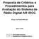 Proposta de Critérios e Procedimentos para Avaliação do Sistema de Rádio Digital AM IBOC