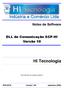 Notas de Software. DLL de Comunicação SCP-HI Versão 10. HI Tecnologia. Documento de acesso público