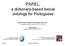 PAPEL: a dictionary-based lexical ontology for Portuguese