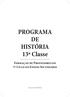 PROGRAMA DE HISTÓRIA 13ª Classe