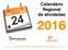 Calendário Regional de atividades