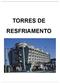 TORRES DE RESFRIAMENTO