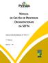 MANUAL ORGANIZACIONAIS DE GESTÃO DE PROCESSOS DA SEFIN. Anexo II da Resolução nº 076/11. 1ª Edição. Pinhais - PR