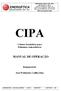 CIPA. Coletor Isocinético para Poluentes Atmosféricos MANUAL DE OPERAÇÃO. Responsável: José Walderley Coêlho Dias