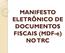 MANIFESTO ELETRÔNICO DE DOCUMENTOS FISCAIS (MDF-e) NO TRC