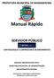 PREFEITURA MUNICIPAL DE MANGARATIBA. Manual Rápido SERVIDOR PÚBLICO