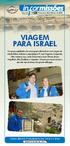 VIAGEM PARA ISRAEL. Igreja Batista Fundamentalista Cristo é Vida