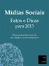 Mídias Sociais. Fatos e Dicas para 2013. Esteja preparado para um ano digital, social e interativo