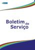 SECRETARIA DE ESTADO DO AMBIENTE. Boletim de Serviço