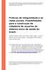 Praticas de integralidade e as redes sociais. Possibilidades para a construçao da cidadania de usuarios do sistema único de saúde do brasil.