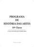 PROGRAMA DE HISTÓRIA DAS ARTES