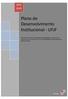 Plano de Desenvolvimento Institucional - UFJF