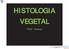 HISTOLOGIA VEGETAL. Profº. Amaral