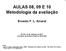 AULAS 08, 09 E 10 Metodologia da avaliação