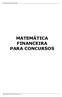 MATEMÁTICA FINANCEIRA PARA CONCURSOS