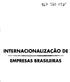 INTERNACIONALIZAÇÃO DE EMPRESAS BRASILEIRAS