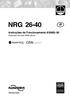 NRG 26-40. Instruções de Funcionamento 810883-00 Eléctrodo de nível NRG 26-40