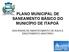 PLANO MUNICIPAL DE SANEAMENTO BÁSICO DO MUNICÍPIO DE ITAPOÁ NAS ÁREAS DE ABASTECIMENTO DE ÁGUA E ESGOTAMENTO SANITÁRIO