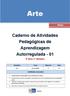 Arte. Caderno de Atividades Pedagógicas de Aprendizagem Autorregulada - 01. 2ª Série 1 Bimestre. Disciplina Curso Bimestre Série