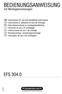 BEDIENUNGSANWEISUNG EFS 304.0. mit Montageanweisungen