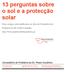 13 perguntas sobre o sol e a protecção solar