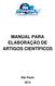 MANUAL PARA ELABORAÇÃO DE ARTIGOS CIENTÍFICOS