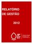 RELATÓRIO DE GESTÃO 2012