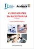 CURSO MASTER EM MESOTERAPIA