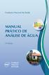 Fundação Nacional de Saúde. Manual Prático de Análise de Água 4ª edição