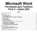 Microsoft Word. Formatação para Trabalhos Parte II edição 2003