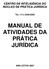 MANUAL DE ATIVIDADES DA PRÁTICA JURÍDICA